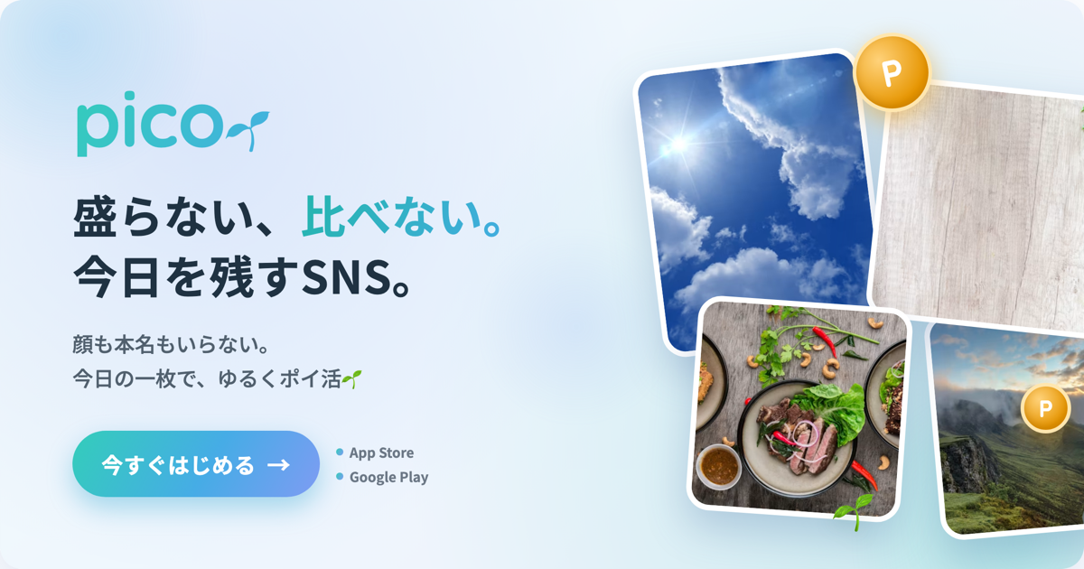 Pico — 盛らない写真SNSの紹介画像